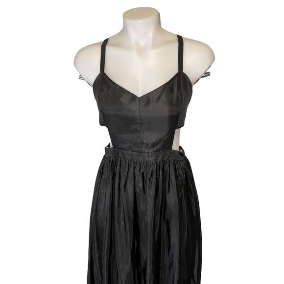 Fame and Partners Dakota Black Sweetheart Maxi Dress Size 12 - Picture 6 of 12